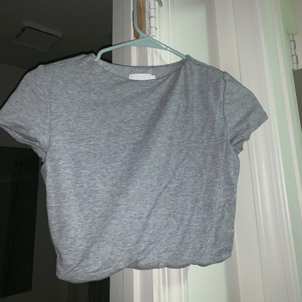 Grey Jersey crop top
